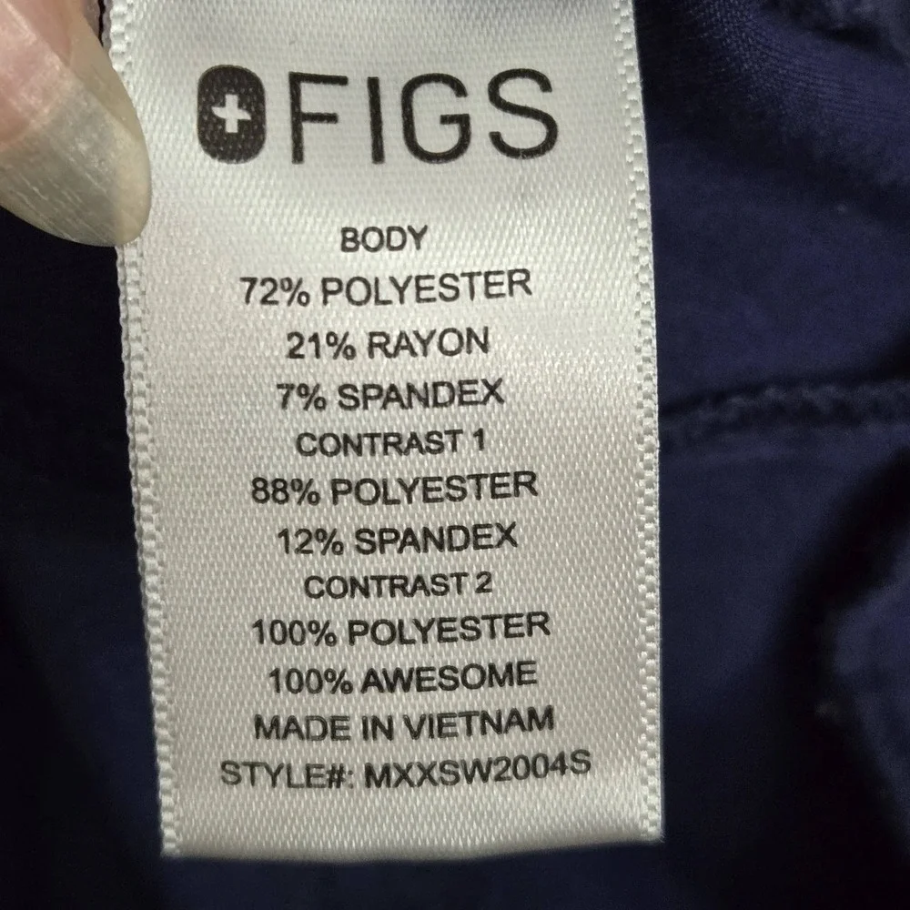 FIGS Men Scrub Pants XXL/S Navy Blue Tansen Jogger Technical Collection READ